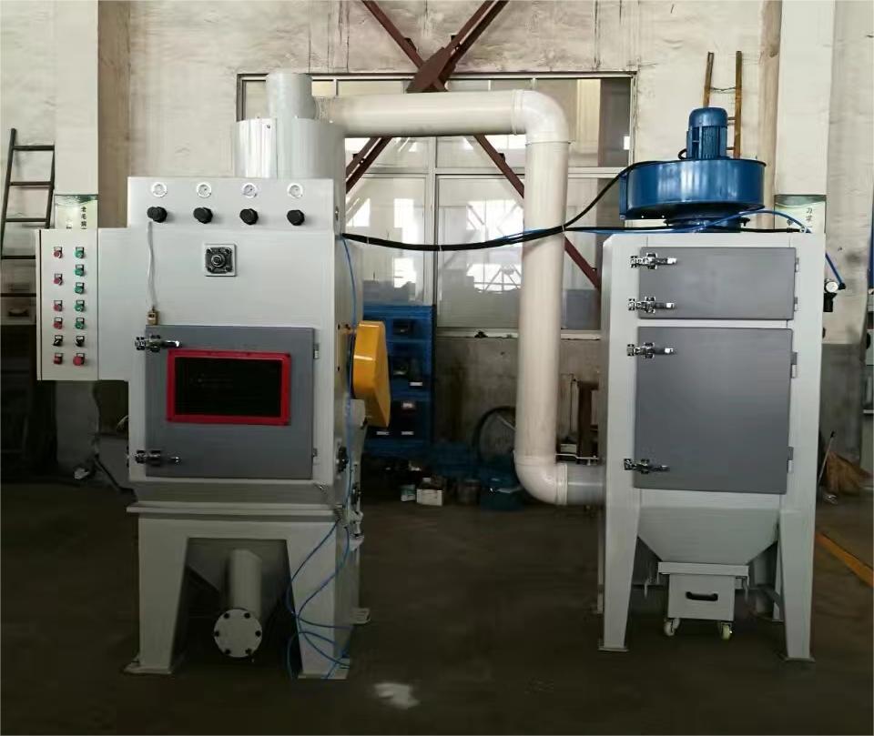 德宏中小型零件履带式自动喷砂机高效清洁省时省力