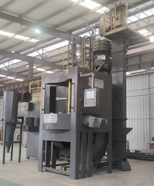 德宏转盘式喷砂机 提升圆形工件处理效率